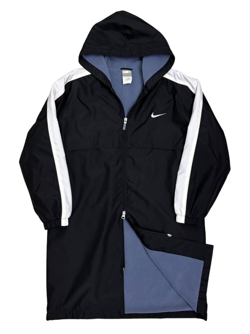 Nike Vintage Y2K Jacket Black Hood Parka Coat Womens Medium